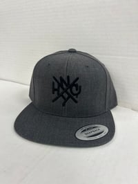 ORIGINAL NYHC NEW YORK HARDCORE SNAPBACK HAT GREY WITH BLACK LOGO