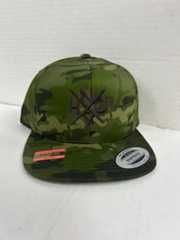 ORIGINAL NYHC NEW YORK HARDCORE SNAPBACK HAT NEON CAMO WITH BLACK LOGO