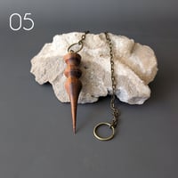 Image 5 of Hardwood Pendulum on Antique Brass Chain - I