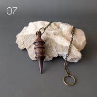 Image 2 of Hardwood Pendulum on Antique Brass Chain - II