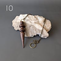 Image 5 of Hardwood Pendulum on Antique Brass Chain - II