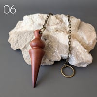 Image 1 of Hardwood Pendulum on Antique Brass Chain - II