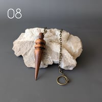 Image 3 of Hardwood Pendulum on Antique Brass Chain - II