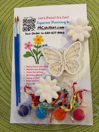 Item 1018, 2 Flowers + 1 butterfly  