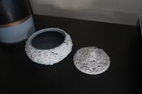 Image 4 of Storage Jewelry Trinket Box Lava Rock Texture White