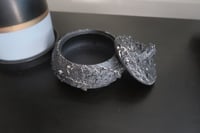 Image 5 of Storage Jewelry Trinket Box Lava Rock Texture Black