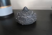 Image 6 of Storage Jewelry Trinket Box Lava Rock Texture Black