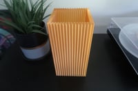 Image 6 of Box Ribbed Lamp Orange