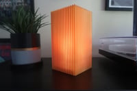 Image 1 of Box Ribbed Lamp Orange