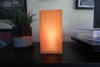 Image 3 of Box Ribbed Lamp Orange