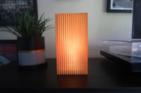 Image 9 of Box Ribbed Lamp Orange