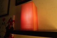 Image 10 of Box Ribbed Lamp Orange