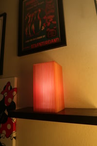 Image 4 of Box Ribbed Lamp Orange