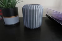 Image 1 of Circular Ribbed Lamp Black