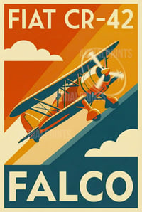 Image 3 of SET 3 stampe ispirate al CR-42, BR-20 e Ba.88 - Art Déco inspired aviation