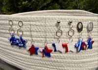 4th of July polymer clay earrings 