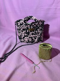 Sac en crochet "rose élégance"