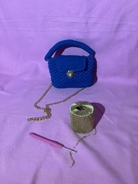 Sac en crochet "Bleu royal" 