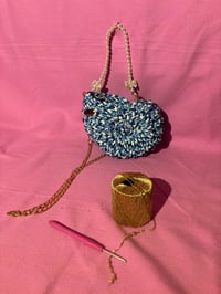 Sac en crochet "Perle Bleue"