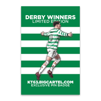 Derby Winners Spare Pin Badges - Free Stickers (Free Broomloan)