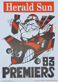 Essendon Bombers 1993 Grand final poster