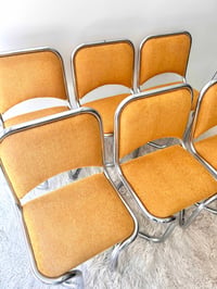 Image 5 of SET DE SEIS SILLAS CROMADAS AZAFRÁN, AÑOS 60
