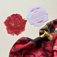 Image 3 of (30”) Nocturnal Garden Mulberry Silk Scarf I [On Hand]