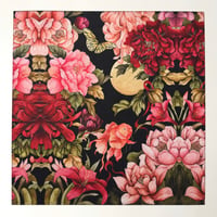 Image 1 of (30”) Nocturnal Garden Mulberry Silk Scarf I [On Hand]