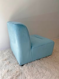 Image 5 of SET DE TRES SILLONES AZULES, AÑOS 80