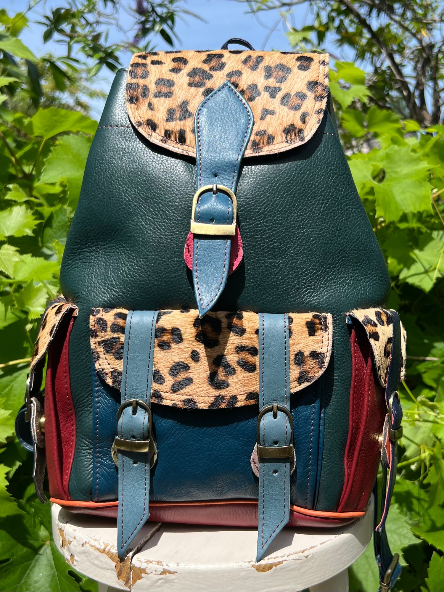 Image of Traditional coloured backpack  3 pkt #32CC