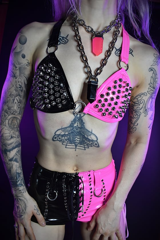 Image of BLACK+PINK BIKINI BRA TOP