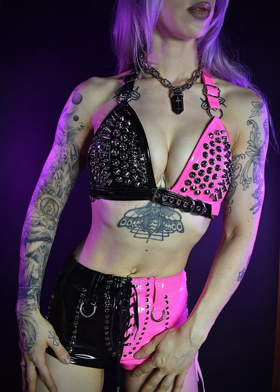 Image of BLACK+PINK STUDDED BRA