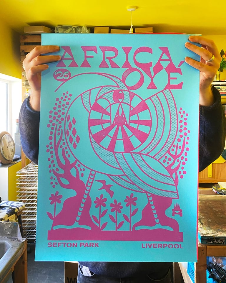 Africa Oyé 2026: A2 Screen Print Poster Image 3