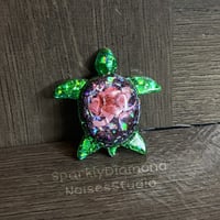 Image 1 of *Only One!* Pink Lotus Turtle Coverminder Magnet Charm