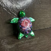 Image 2 of *Only One!* Pink Lotus Turtle Coverminder Magnet Charm