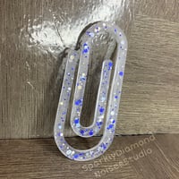 Image 2 of *Only One!* Blue & Silver Canvas Clip