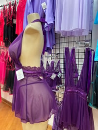 Image 3 of Purple Halter Babydoll