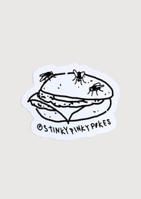 flies on burger sticker