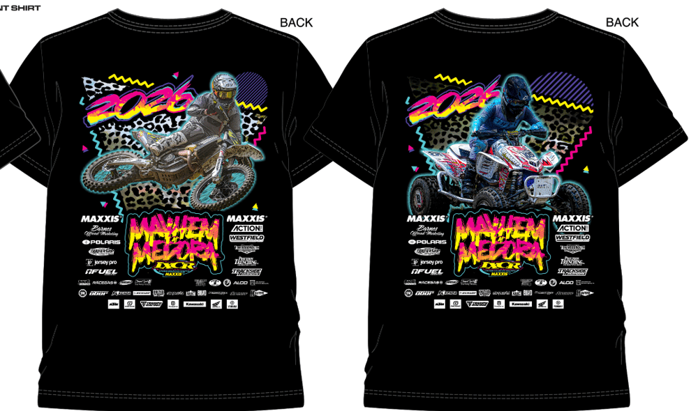 Image of MAYHEM AT MEDORA EVENT T'S