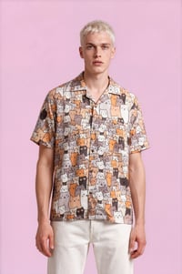Camisa gatos naranjas