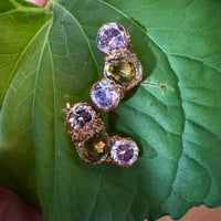 MUDLARK II sparkling multi colored cubic zirconia post earrings