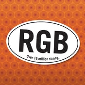 Image of RGB bumper sticker