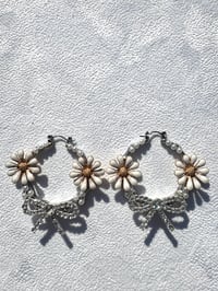 Image 1 of Bows, Petals & Pearls Hoops