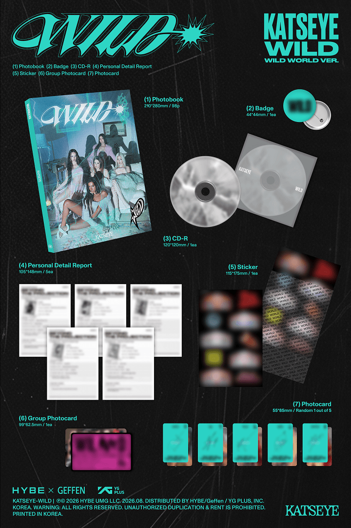 Image of [PRE-ORDER] KATSEYE ‘WILD’ + Weverse Shop POBs