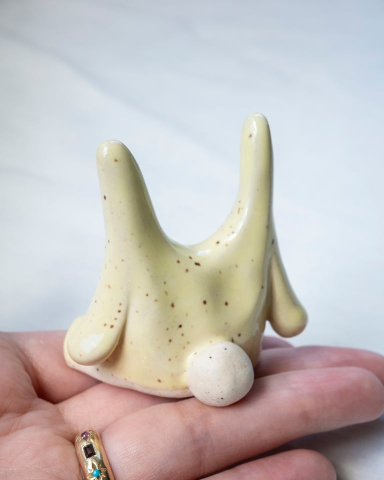 Ceramic Little Guy: Bunny #4 Image 2