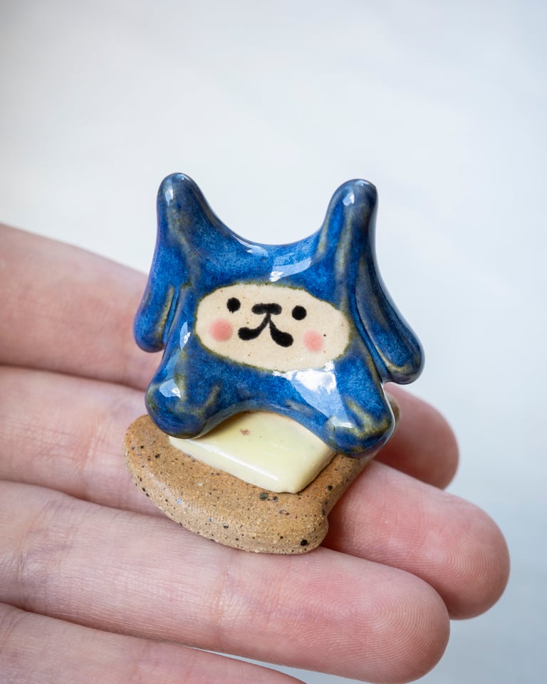 Ceramic Little Guy: Toast #4