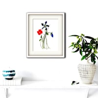 Image 3 of The Columbine Flower - Original Watercolor Painting