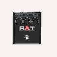 Image 1 of Rat Guitar Pedal Sticker