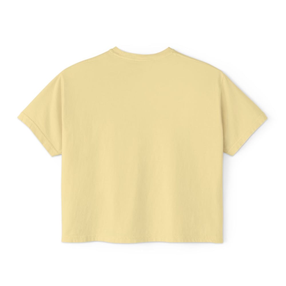 Image of Women's Boxy Tee — Hand-Painted Caterpillar Print