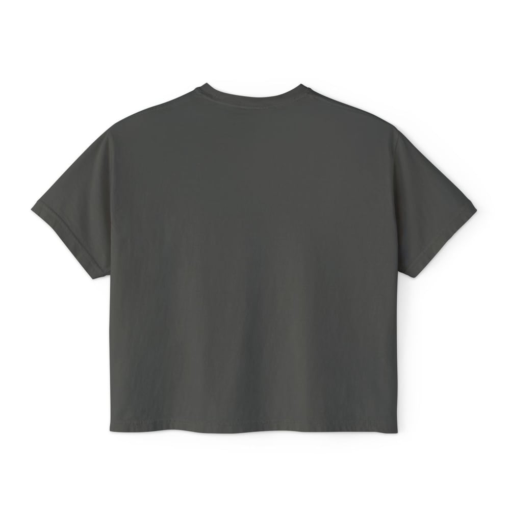 Image of Women's Boxy Tee — Hand-Painted Caterpillar Print